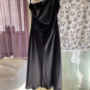 silk black dress